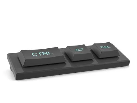 Mini keyboard ctr alt del Stock Photos