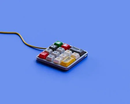 Mini keyboard with wire Stock Illustration