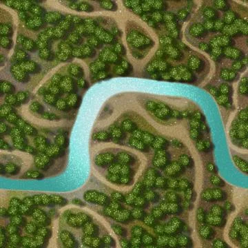 Mini landscape generated hires background Stock Illustration