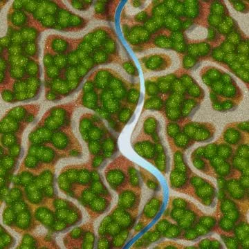 Mini landscape seamless generated background Stock Illustration