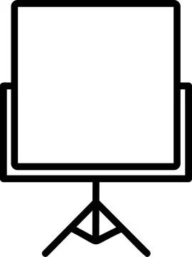 Mini Light Reflector Board Line Icon Stock Illustration