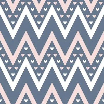 Mini love Zigzag line Seamless Pattern background Wallpaper Stock Illustration