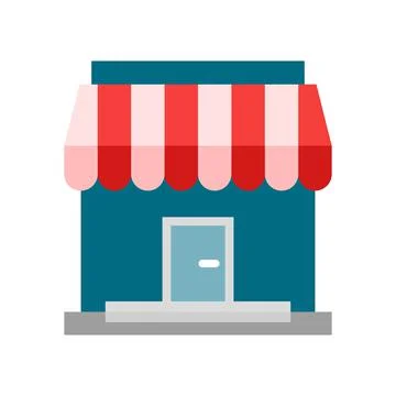 Mini market flat clipart vector illustration Stock Illustration
