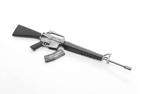 Mini model gun isolated on white background Stock Photos