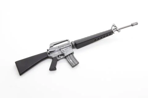 Mini model gun isolated on white background Stock Photos
