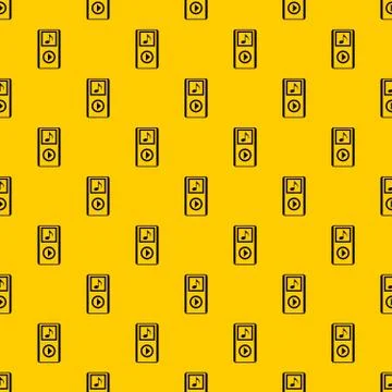 Mini MP3 portable player pattern vector イラスト素材
