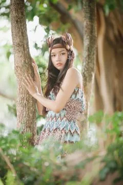 Mini native american Indigenous concept Stock Photos