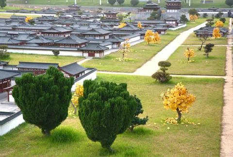 The mini old town in daming palace was the imperial palace complex of the tang d Stock Photos