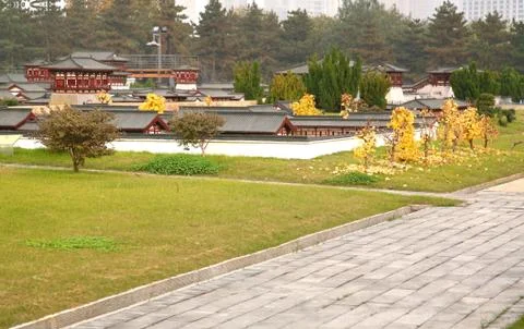 the mini old town in daming palace was the imperial palace complex of the tang  Stock Photos