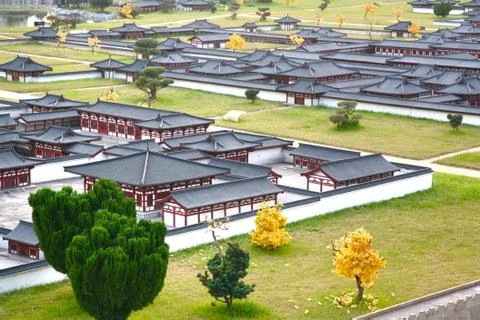  the mini old town in daming palace was the imperial palace complex of the tang  Stock Photos