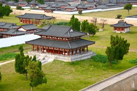  the mini old town in daming palace was the imperial palace complex of the tang  Stock Photos