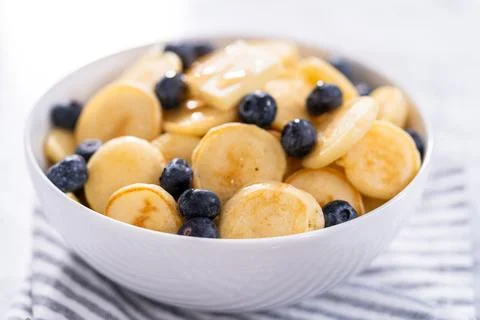 Mini pancake cereal Stock Photos