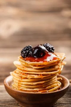 Mini pancakes Stock Photos