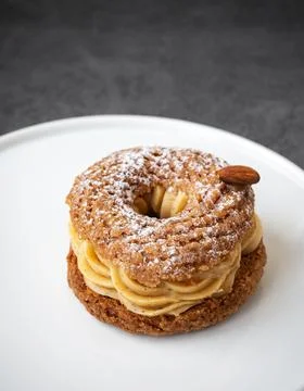 Mini paris brest of praline Stock Photos