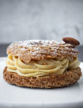Mini paris brest of praline Stock Photos