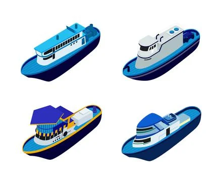 Mini passenger ship Stock Illustration