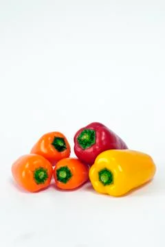 Mini pepper on white ground Stock Photos