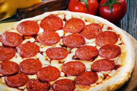 Mini pepperoni pizza  스톡 사진