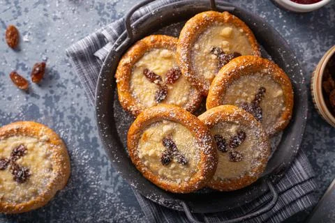 Mini pies with jam Stock Photos