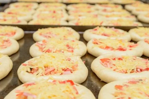 Mini pizza Stock Photos