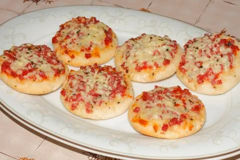 Mini pizza Stock Photos