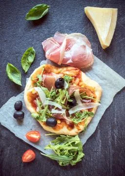 Mini pizza Stockfoto's