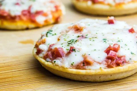 Mini pizzas closeup Foto stock