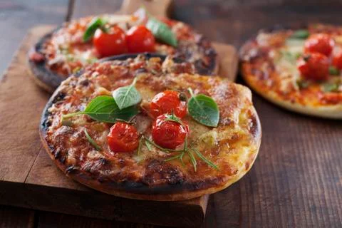 Mini pizzas Stock Photos