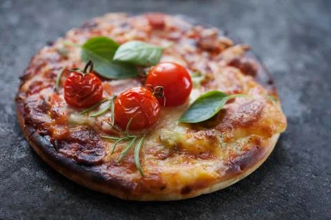 Mini pizzas Stock Photos