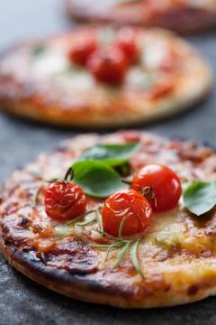 Mini pizzas Stock Photos
