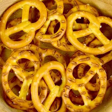 Mini pretzels Foto stock