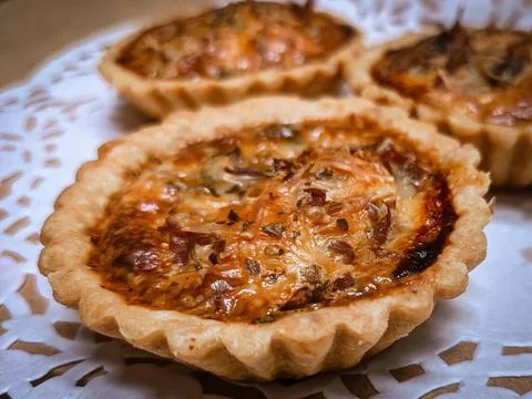 Mini quiche Close up 스톡 사진