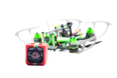 Mini red camera Stock Photos