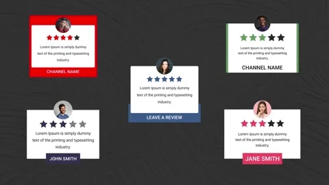 Mini Review Blocks With Rating Stars After Effects素材