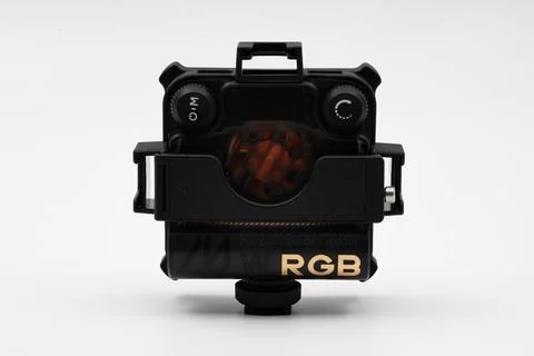 Mini RGP light. LED light that can change color that can be burned constant.. Stock Photos