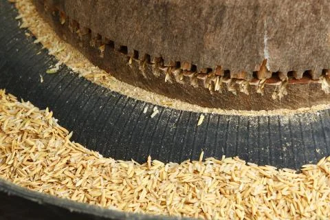 Mini rice mil Stock Photos