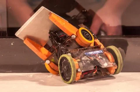 Mini robot wars mini robot wars indoors by a human controllers Copyright: ... 스톡 사진
