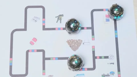 Mini robots for the next generation of creators in action. Stock Footage 158451057