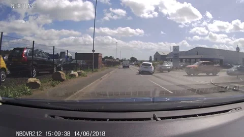 Mini Rolls After Colliding with Turning Car, Birtley, UK - 14 Jun 2018 Video stock 205251972
