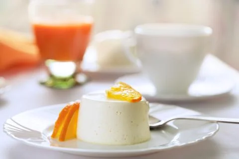 Mini round orange cheesecake 写真素材