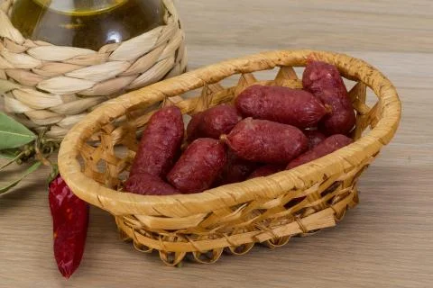 Mini salami Stock Photos