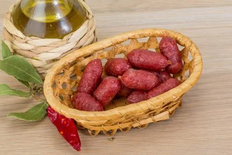 Mini salami Stock Photos