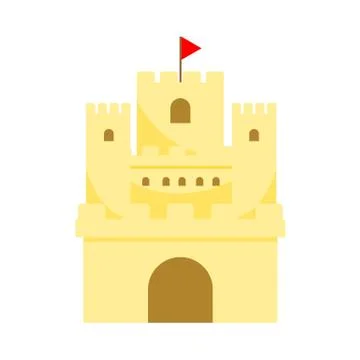 Mini Sand Castle Illustration Stock Illustration