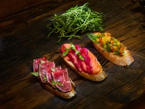 Mini sandwich set Stock Photos
