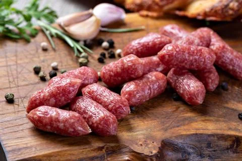 Mini sausages Stock Photos
