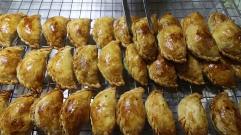 Mini savory pies Stock Footage 134036905