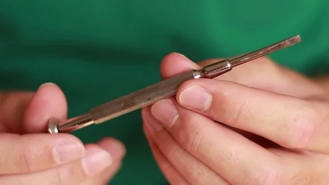 Mini screw-driver closeup Stock Footage 74292090