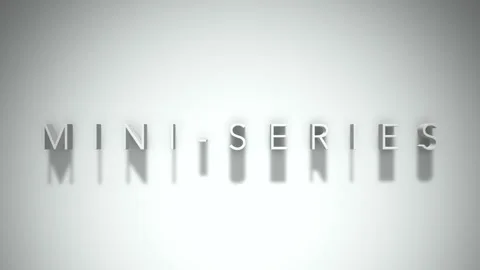 Mini series 3D title animation with shadows on a white background Stock Footage 297670841