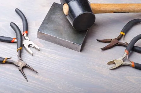 Mini set of DIY tools Stock Photos