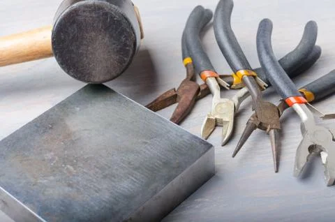 Mini set of DIY tools Stock Photos